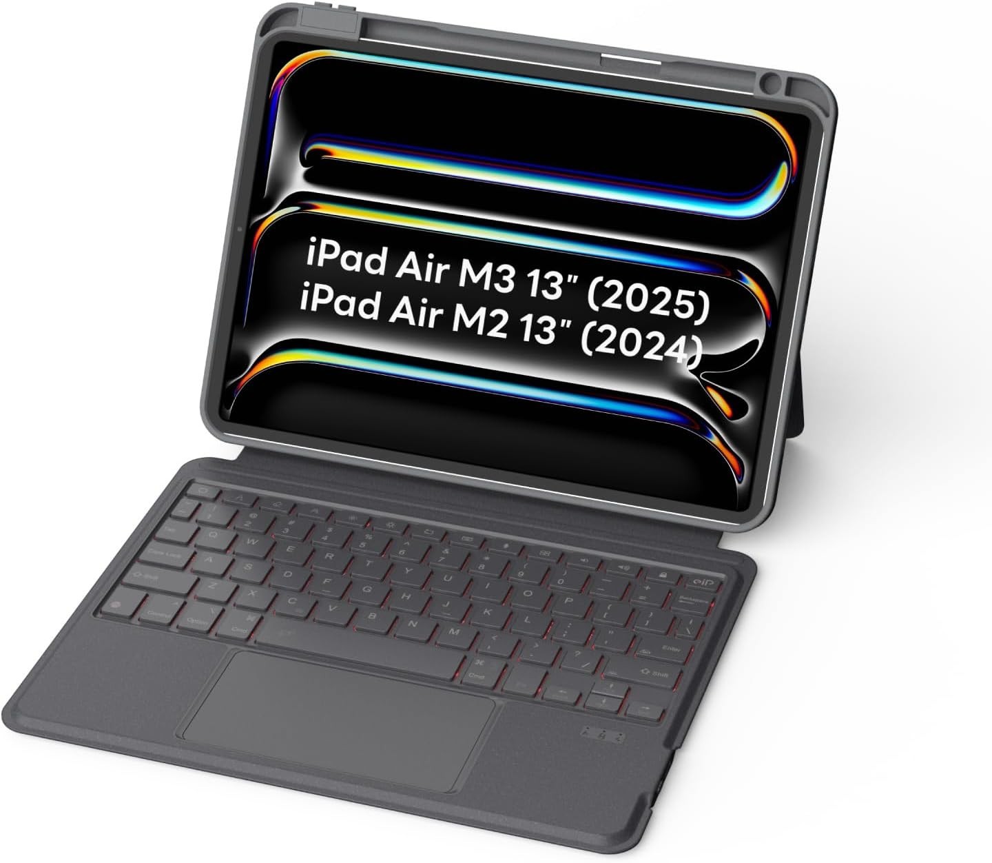 EIP Bluetooth Keyboard Case iPad Air 13" M3 M2 Detachable Trackpad Backlit