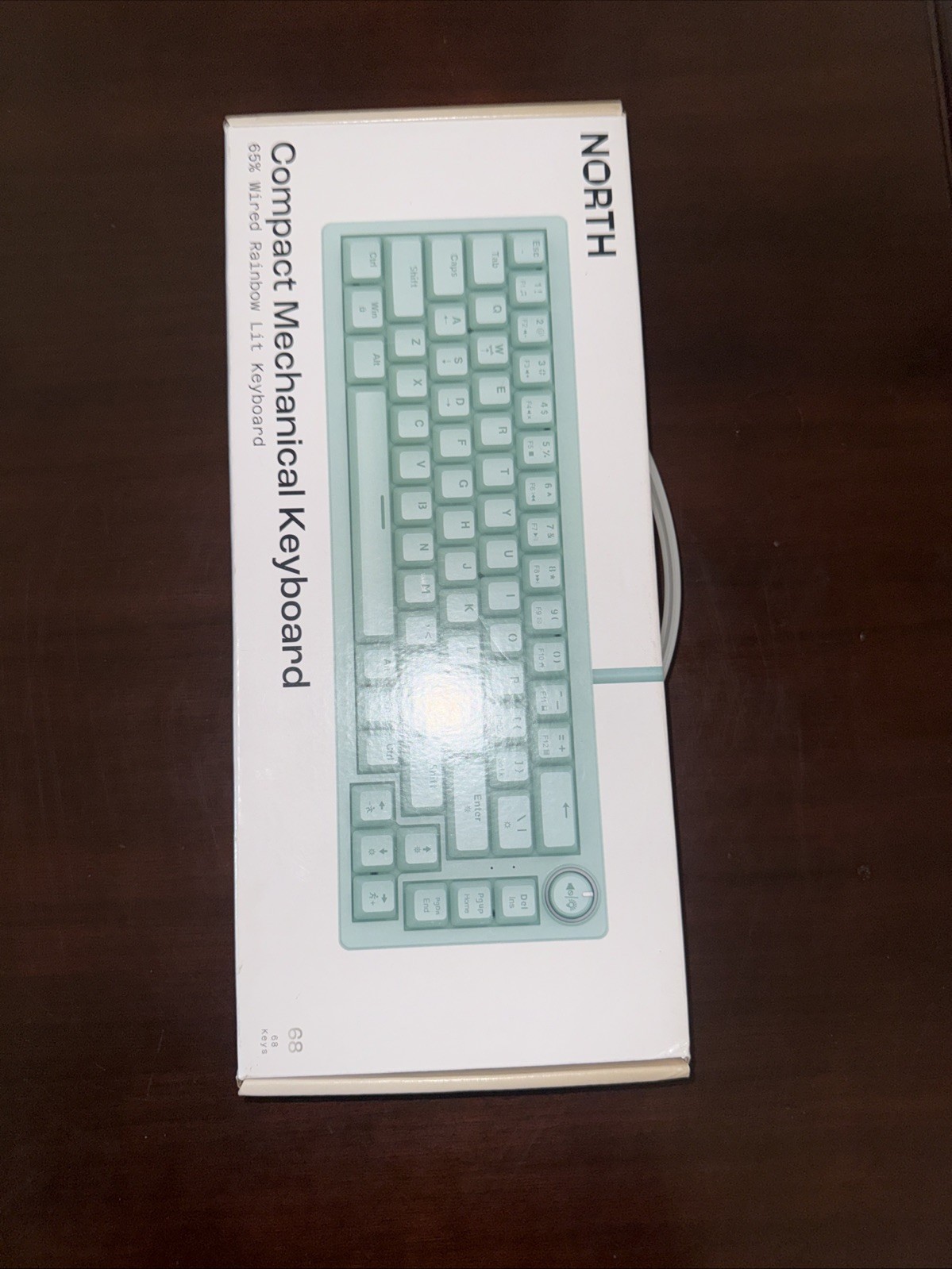 NORTH Compact Mechanical Keyboard 65% Wired Rainbow Lit 68-Key Blue (HOME64)