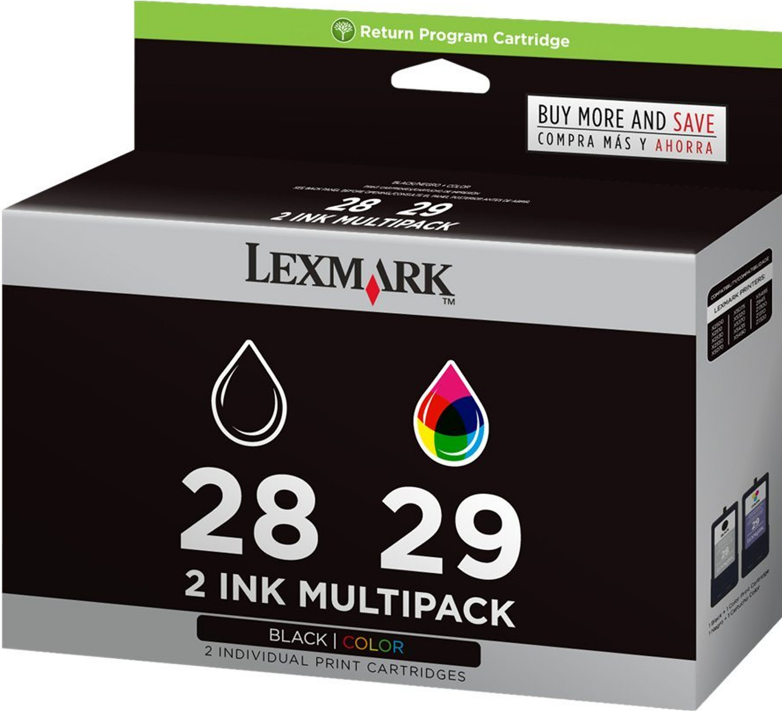 New Genuine Lexmark 28 29 2PK Box Ink Cartridges X Series X2500 Z Series Z1300 