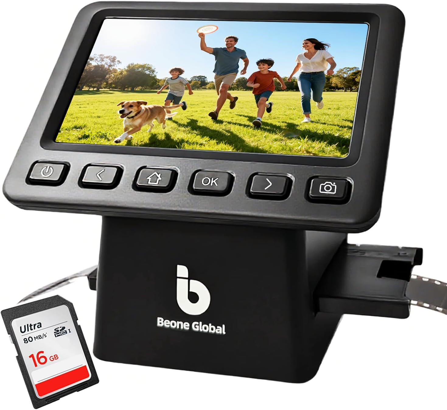 BEONEGLOBAL Clearscan P5 Film Scanner with SD Card, Upgraded Version, 24MP High-