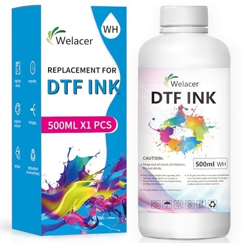 500ml White DTF Ink Refill for Inkjet Printers, DTF Transfer Ink