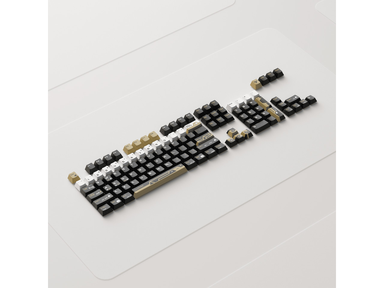 Keycaps Five-Side Dye-Sub PBT 115 Keys, Cherry Profile Minimalist Keycaps KEYTOK