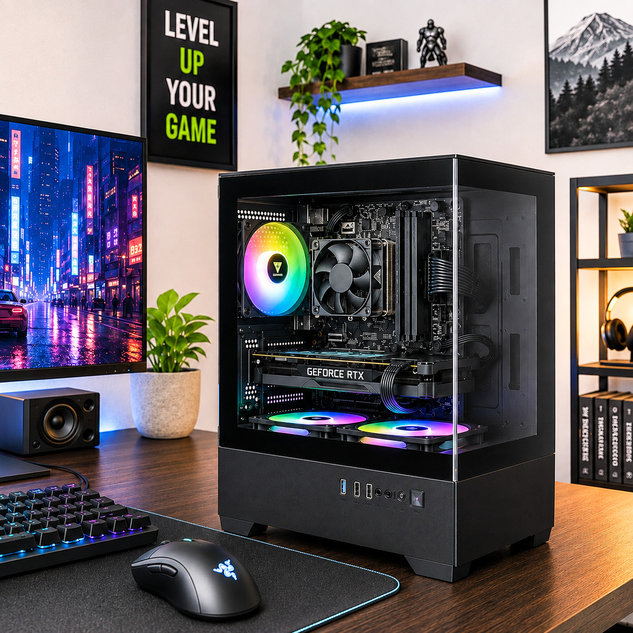 Budget i7 + RTX Gaming Desktop PC 16GB RAM 1TB SSD RTX2060 Windows 11 WiFi