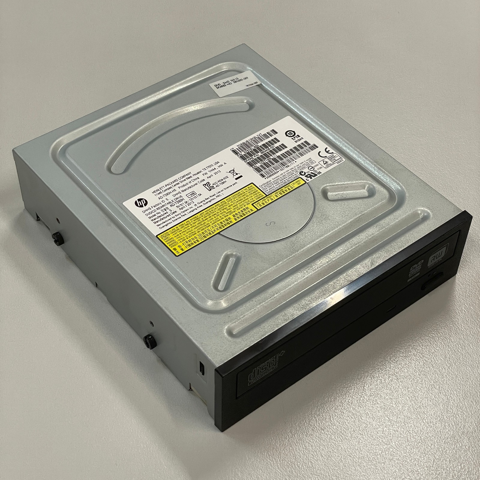 HP AD-7290H-H5 CD DVD±RW SATA DL Optical Drive 575781-800 660408-001 F/W: 1H44