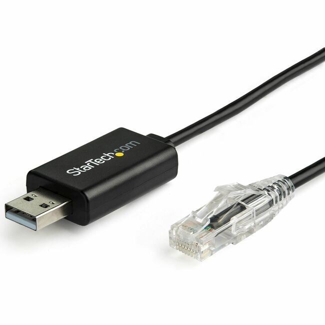 StarTech 6ft Cisco USB Console Cable, M/M USB to RJ45 Rollover Cable, Black
