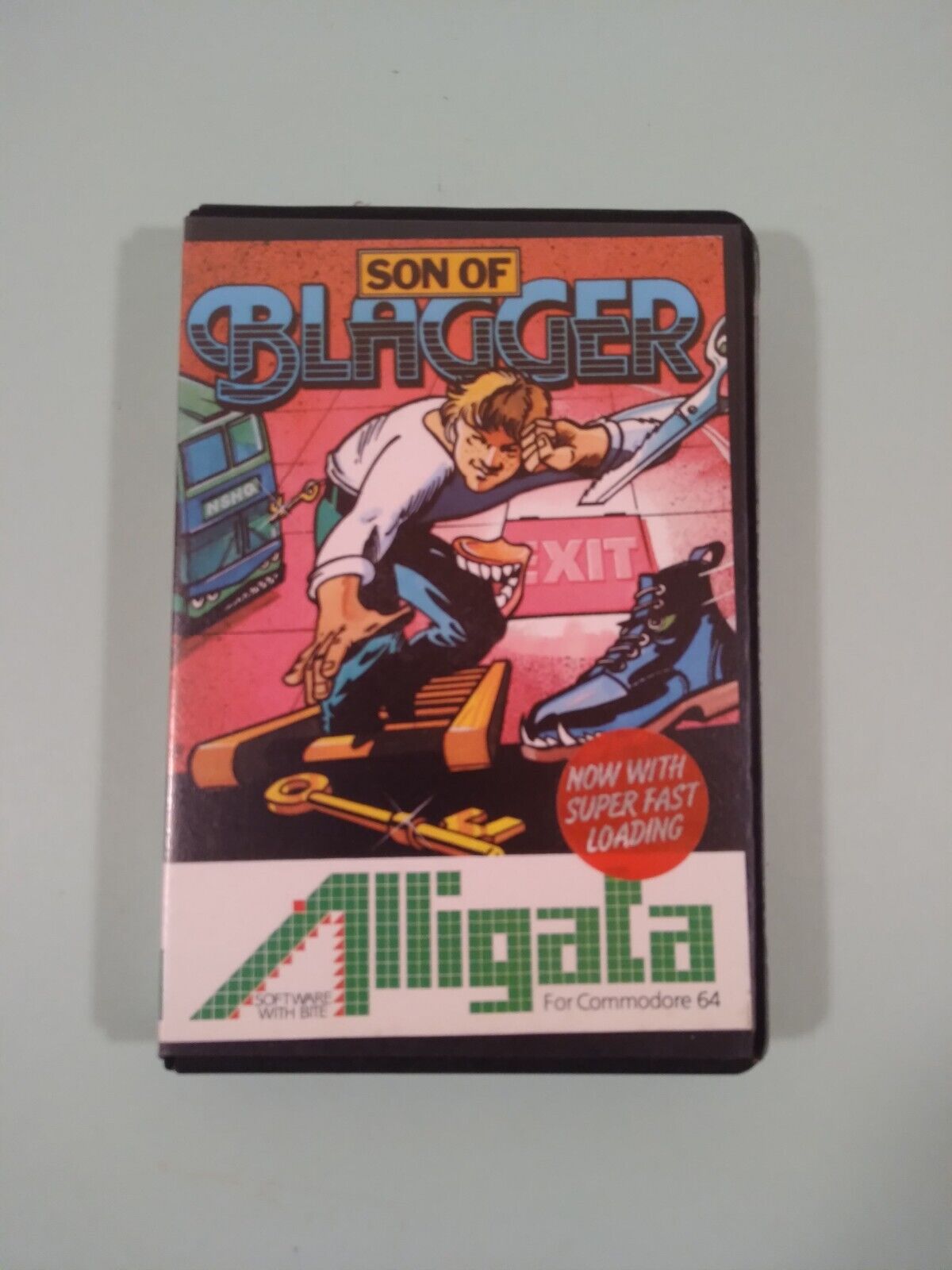 Commodore 64 C64 Game Cassette Alligata UK vtg retro SOFTWARE Son of Blancher 