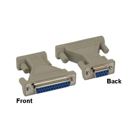 Kentek DB9 Female to DB25 Female Serial AT Modem Adapter Coupler RS-232 Printer