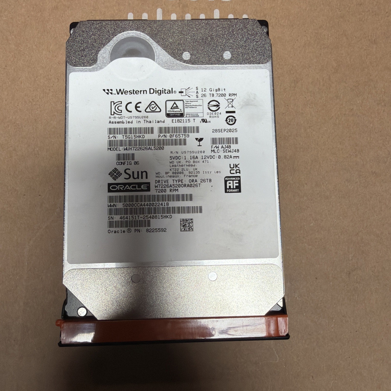 WD 26TB Enterprise SAS HDD 12Gb/s 7200RPM 3.5" Server NAS RAID Storage Tested