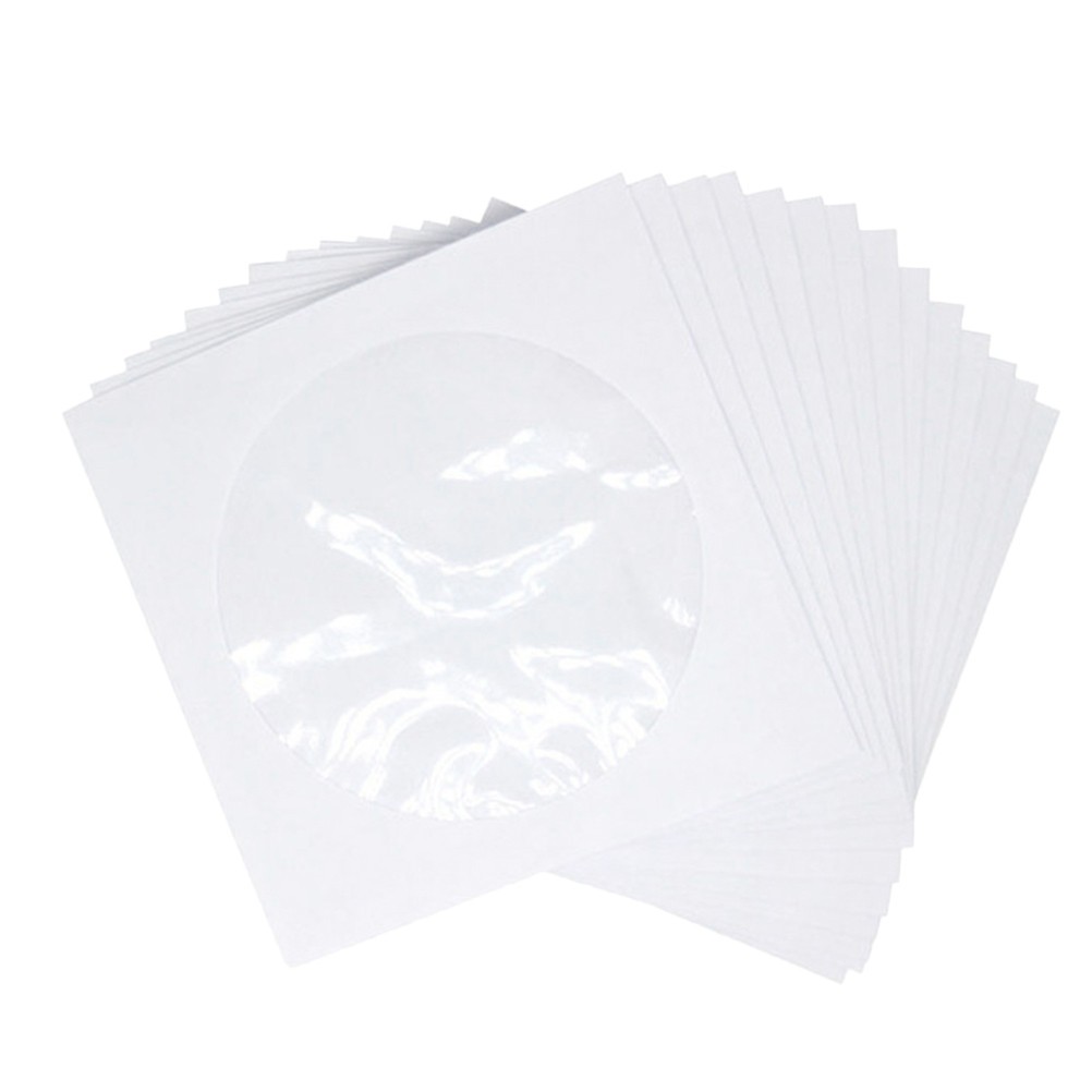 Reusable White Cd Organizer Bags with Transparent Window for Daily Storage