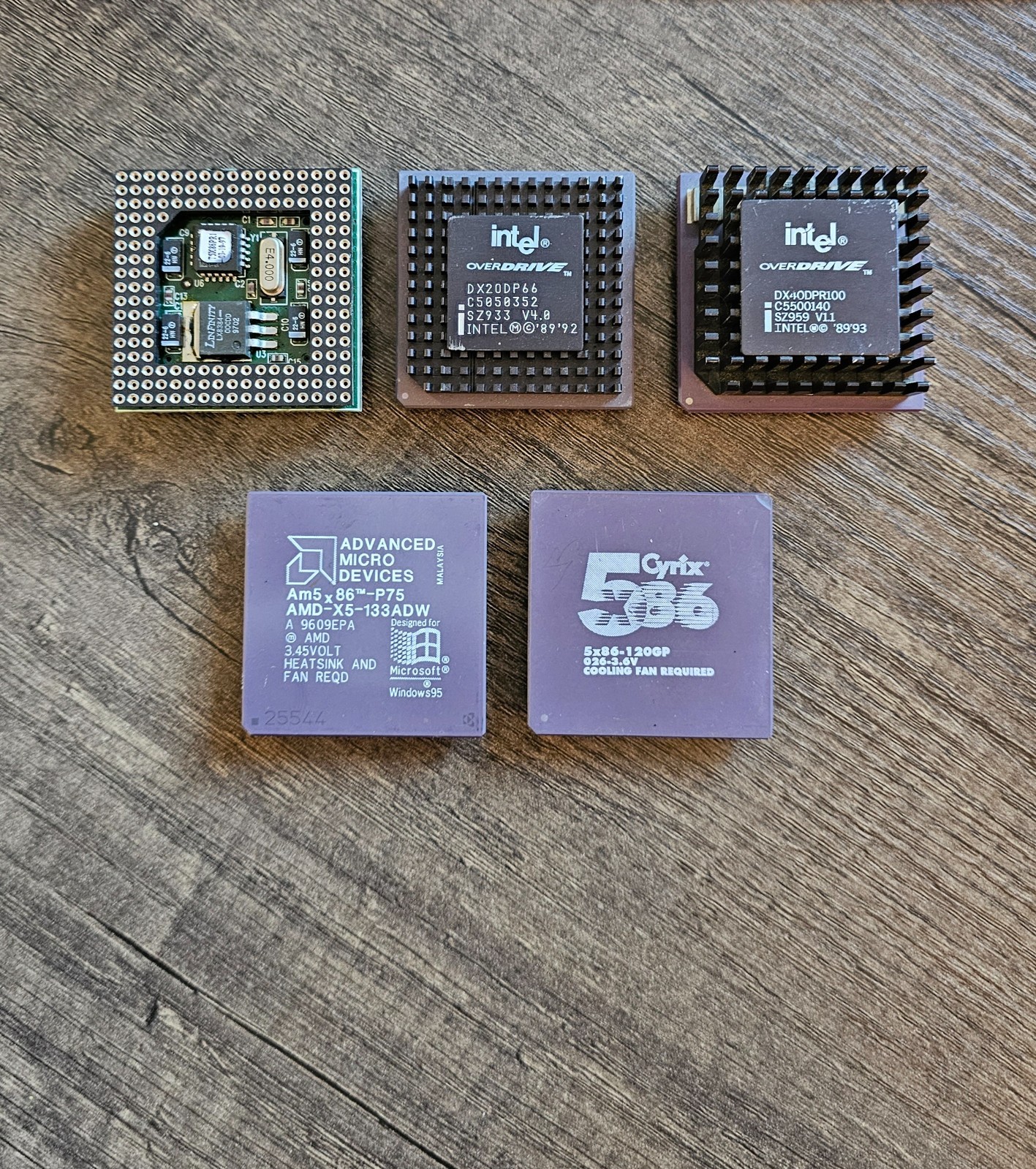 486 Socket 3 CPU LOT AMD 5x86 133 INTEL Overdrive DX2 66 DX4 100 CYRIX 120GP ETC