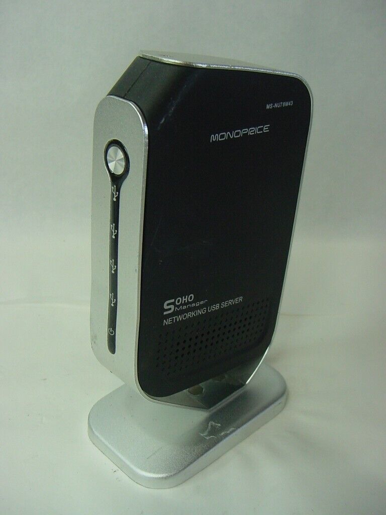 MONOPRICE NETWORKING USB SERVER SOHO MANAGER MS-NU78M43 - NO POWER CORD INCLUDED