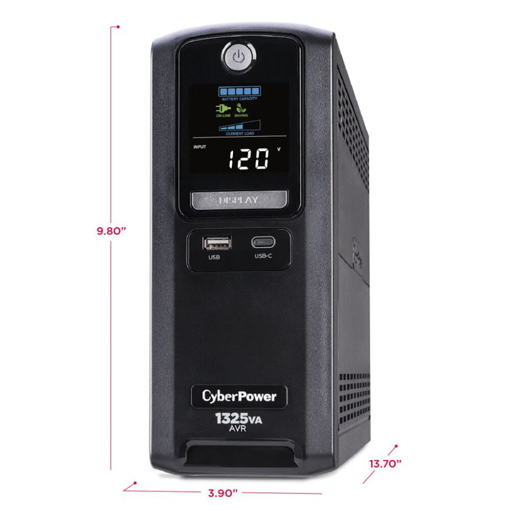 CyberPower 10-Outlet 1325VA Battery Back-Up System w/ LCD Display