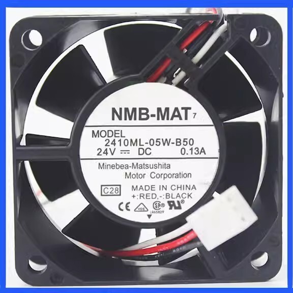 NMB-MAT 2410ML-05W-B50 DC24V 0.13A 3-Pin Silent Cooling Fan