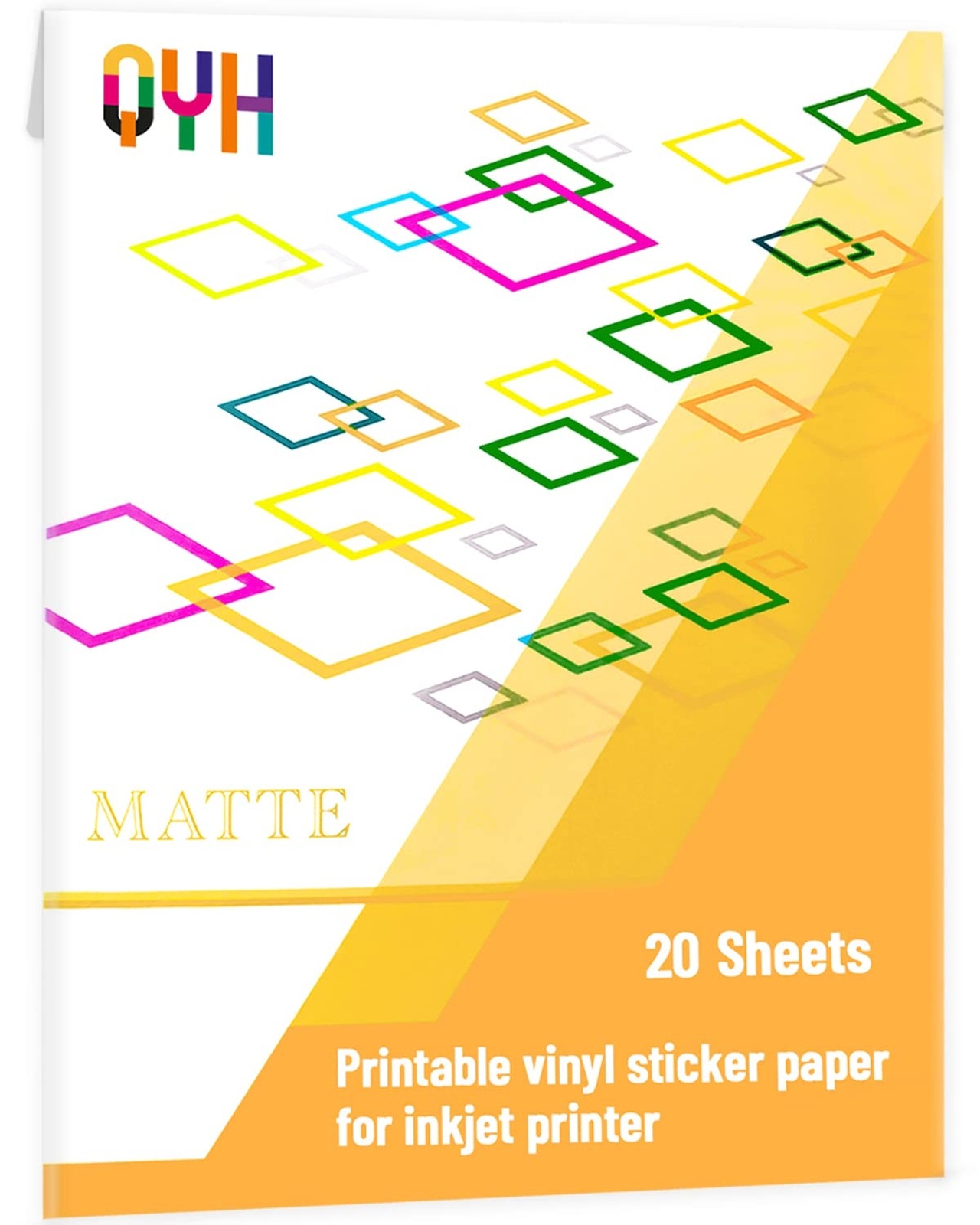 QYH Premium Printable Vinyl for Inkjet Printer-20 Matte Sticker Paper Waterpr...