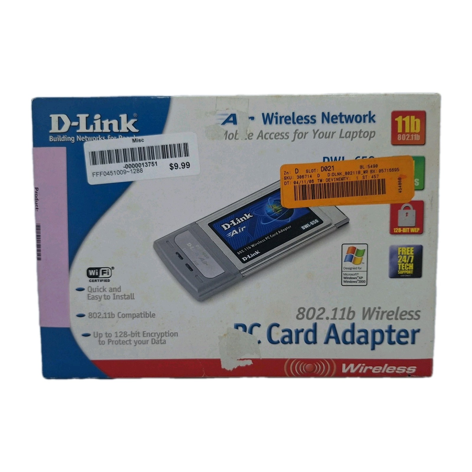 D-Link Wireless CardBus Adapter 802.11b 11Mbps (DWL-650)