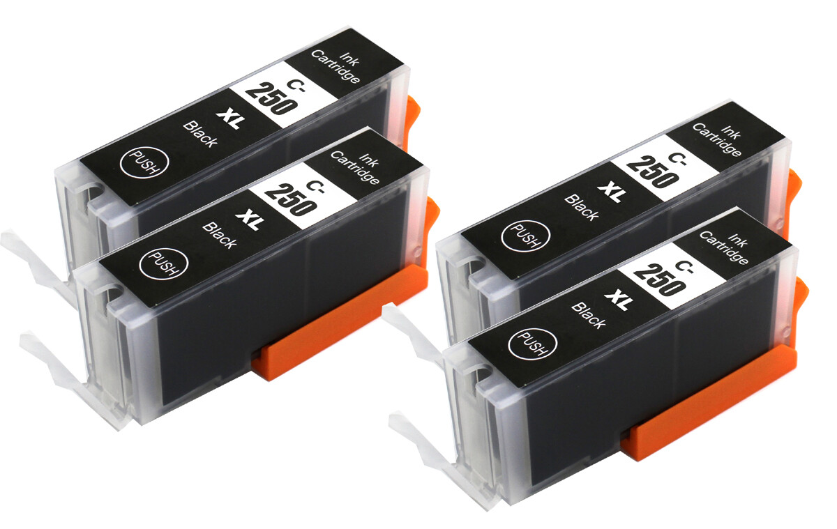4P Premium BLACK XL Ink for Canon PGI-250 PGI-250BK MX722 MG6420 MG5420 iX6820