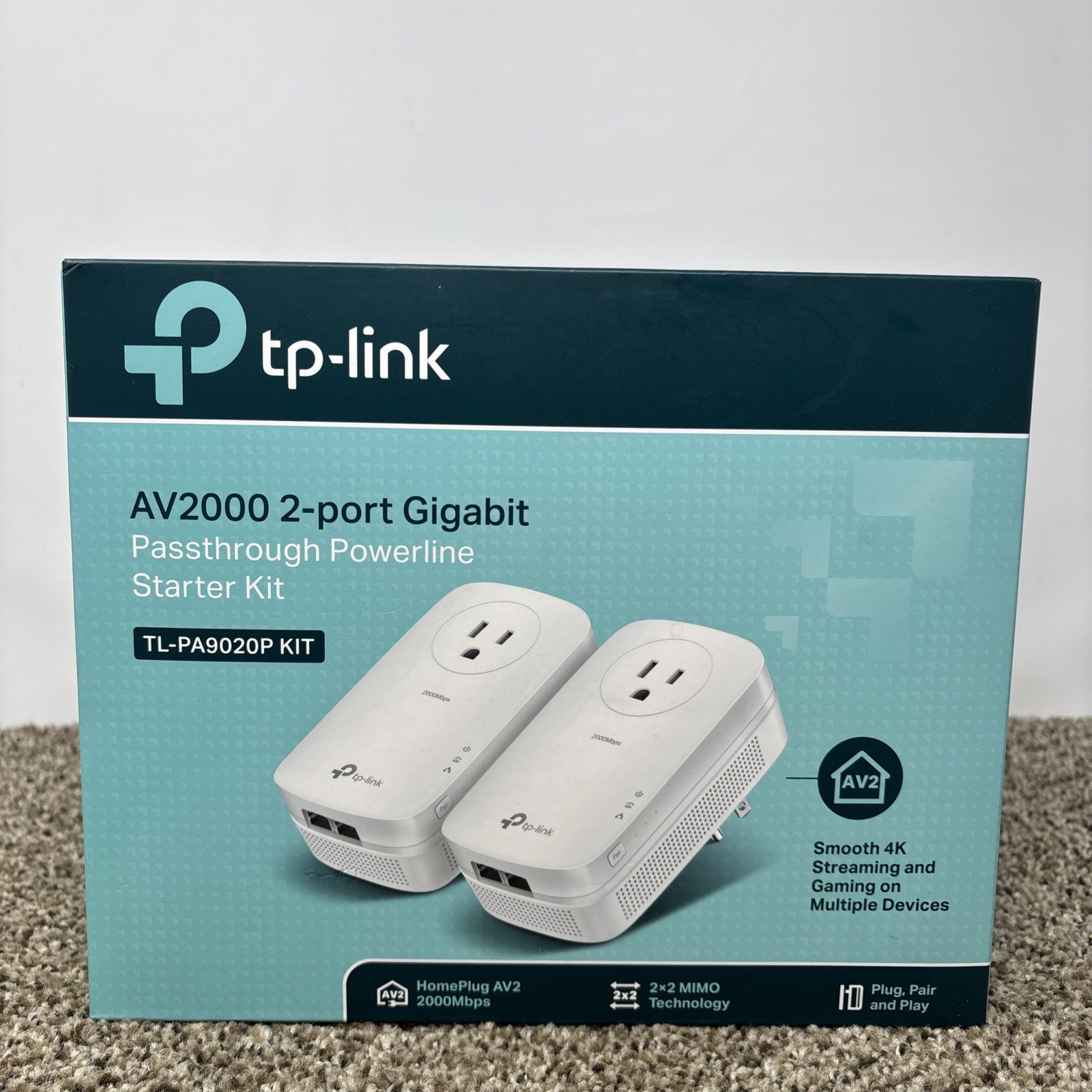 TP-LINK TLPA9020PKIT AV2000 2-Port Gigabit Powerline Starter Kit