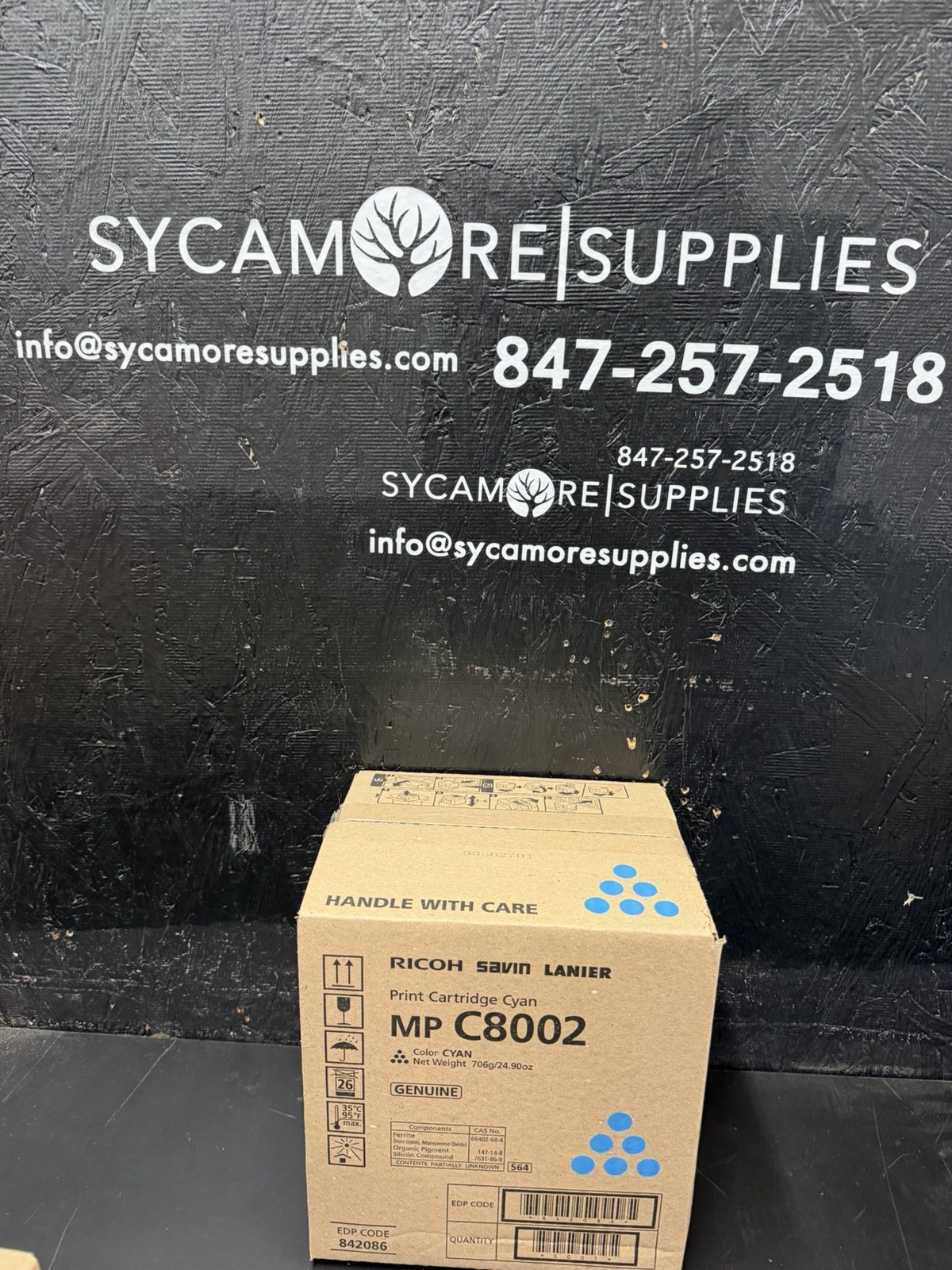 Genuine Ricoh 842086 Cyan Toner MP C6502 C6502SP C8002 C8002SP OEM 29K