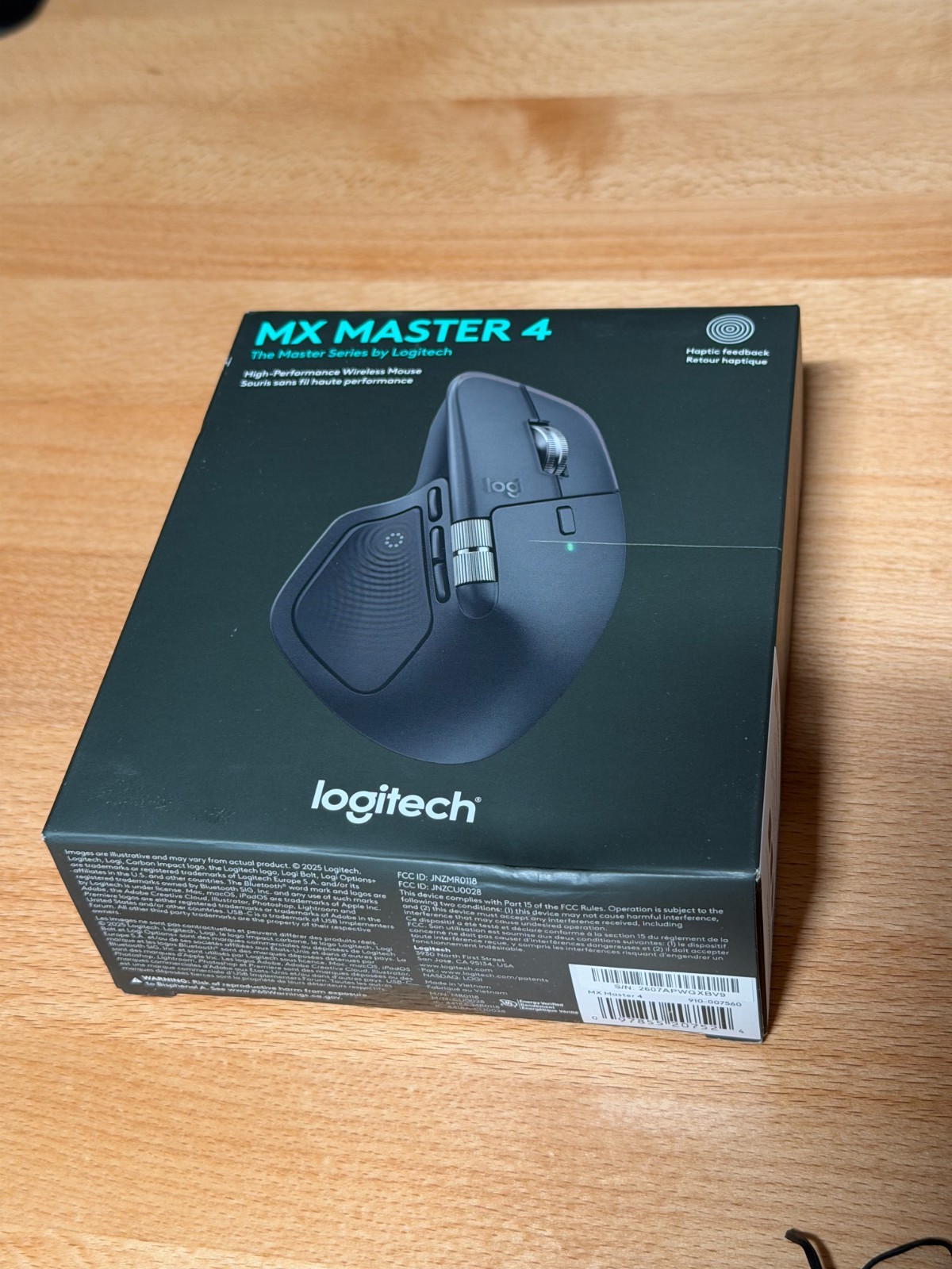 Logitech MX Master 4 Wireless Mouse Black EMPTY BOX ONLY No Mouse Dongle Cable