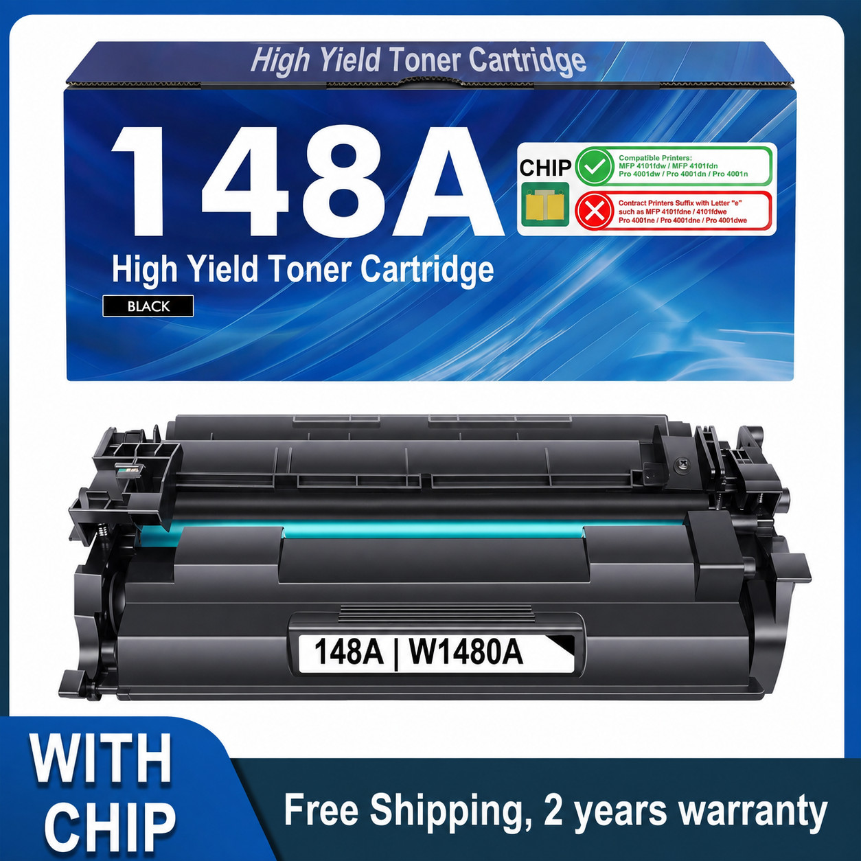 148A W1480A 1PK Toner Cartridge for Pro 4001dn 4001dw 4001n MFP 4101fdn 4101fdw