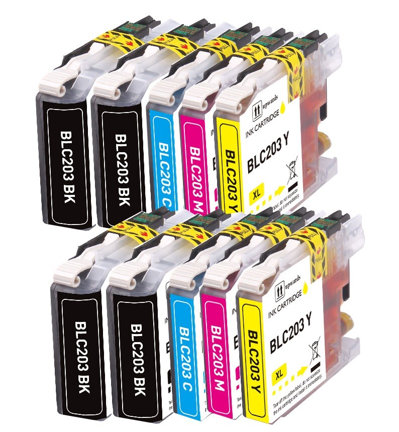 10PK XL Replacement Ink Set fits Brother LC203 MFC-J5620DW MFC-J480DW MFC-J485DW