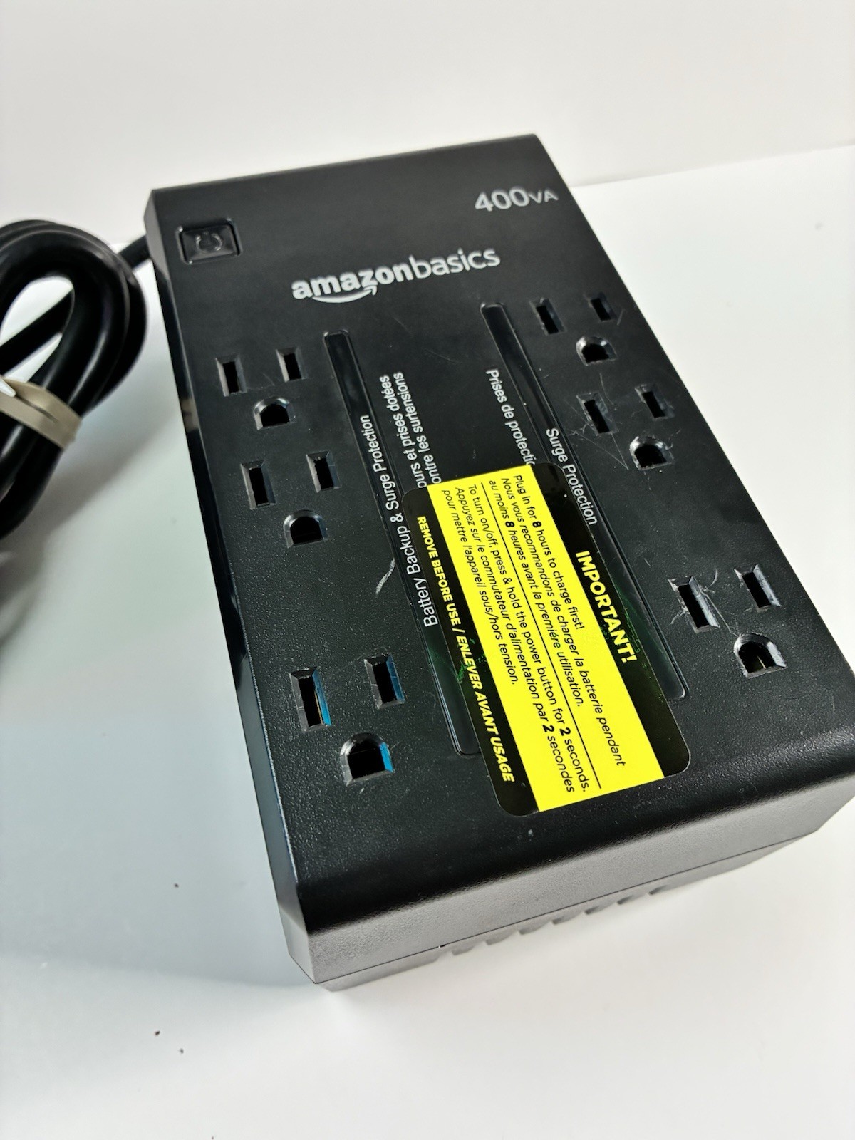 Amazon Basics ABST400 400VA 255W Surge Protector Battery Backup 