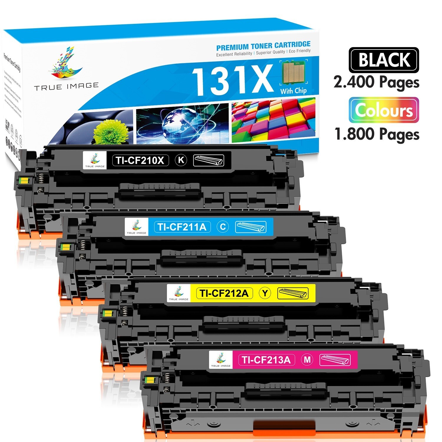 4PK CF210A Toner Cartridge For HP 131A LaserJet Pro 200 M251nw MFP M276nw M251nw