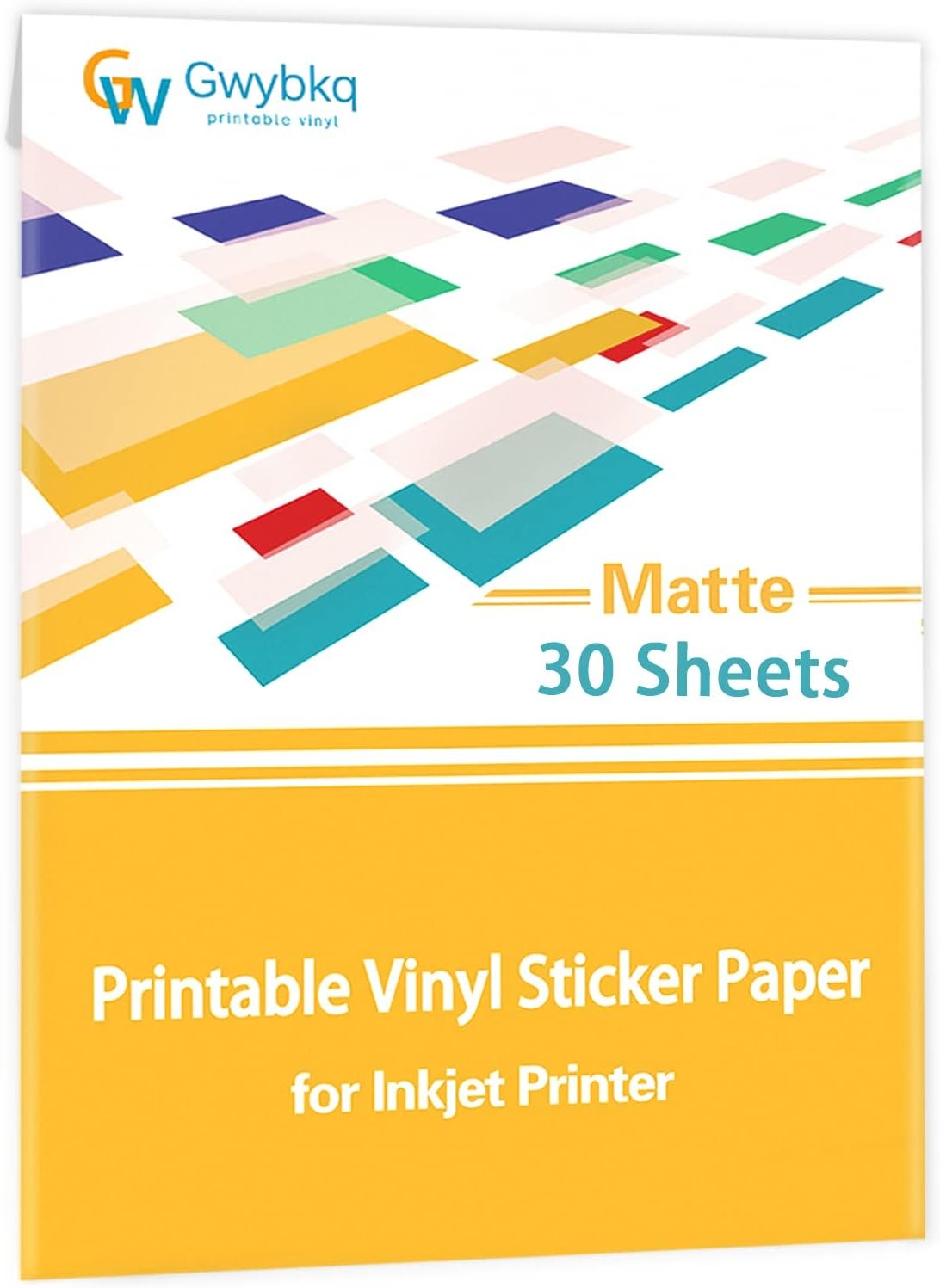 30 Sheets Matte Waterproof, Premium Printable Vinyl Sticker Paper