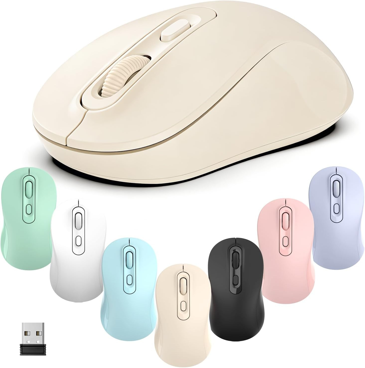 Wireless Mouse, 2026 New Model, Silent Click Ergonomic Design, Portable, 4 Butto
