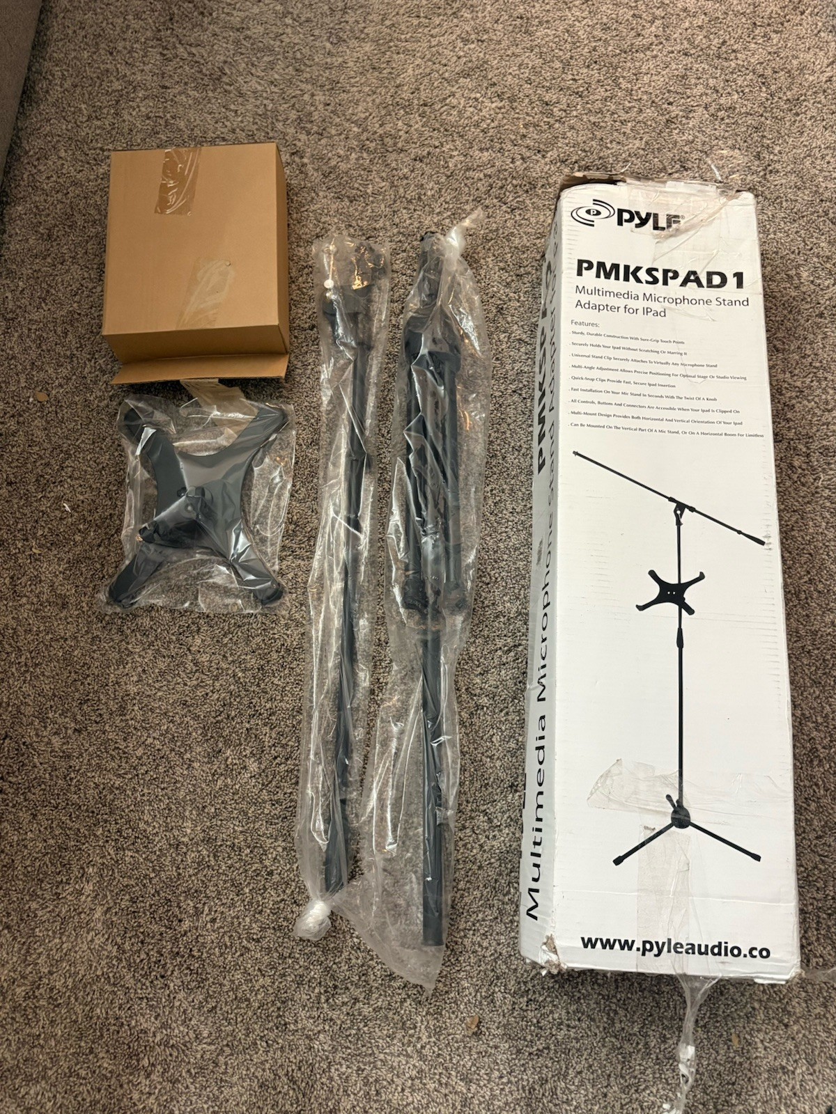 Pyle Adjustable iPad Tablet & Microphone Stand Holder PMKSPAD1 Brand New