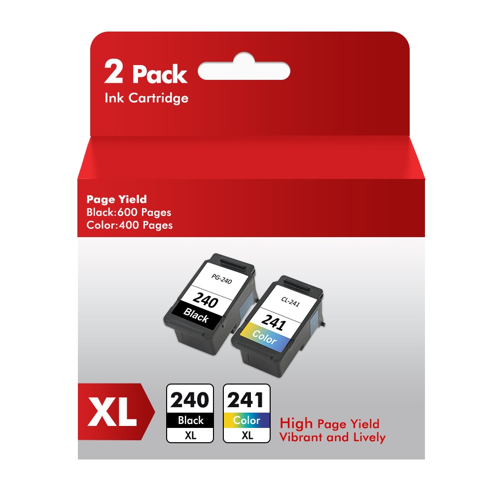 PG-240XL CL-241XL Black Tri-Color Ink Cartridge for Canon PIXMA MG3620 printer