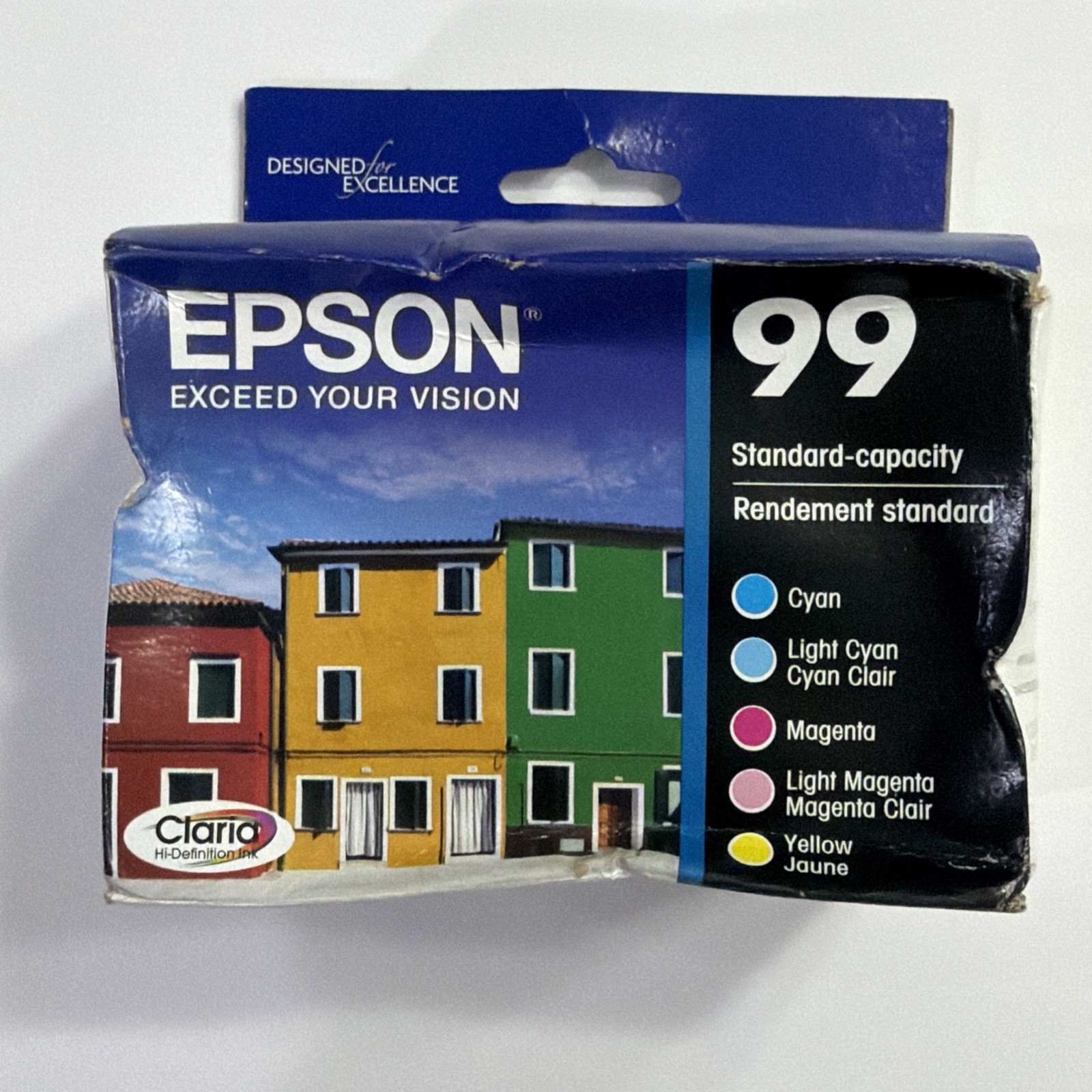 Epson T099920 99 Claria Ink - Multicolor 5 Cartridges, SEALED Exp 09/22