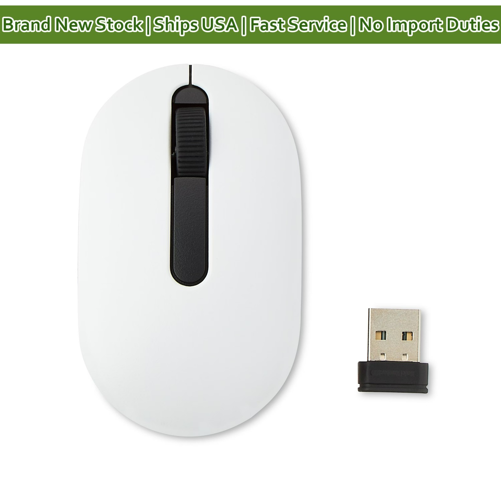 onn Wireless Travel Mouse 2.4GHz Silent 3-Button Optical USB Nano Receiver NEW