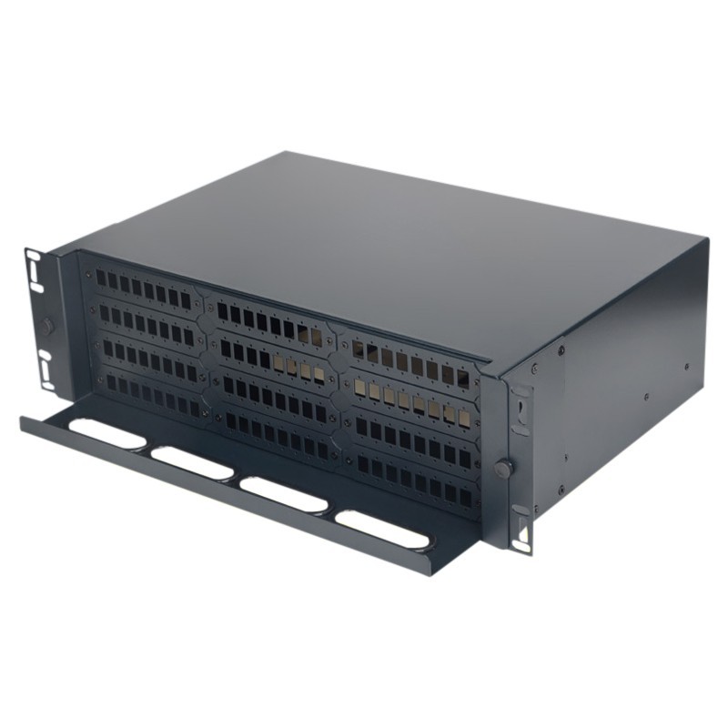 19Inch Drawer 96 Core SC UPC APC Fiber Optic Patch Panel Rack Mount Terminal Box