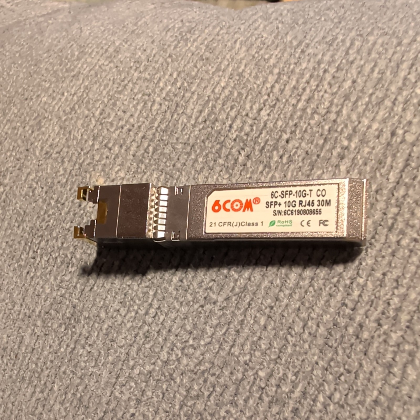 6COM 6C-SFP-T RJ45 Copper SFP 10/100/1000 Ethernet Transceiver Module