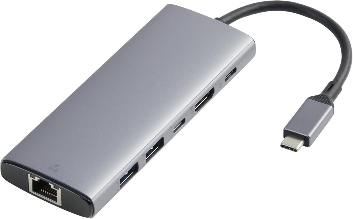 Amazon Basics 6-in-1 3.2 (10G) Hub, 1 USB-C 100W PD Input, 2 USB-A, HDMI 4K, Eth