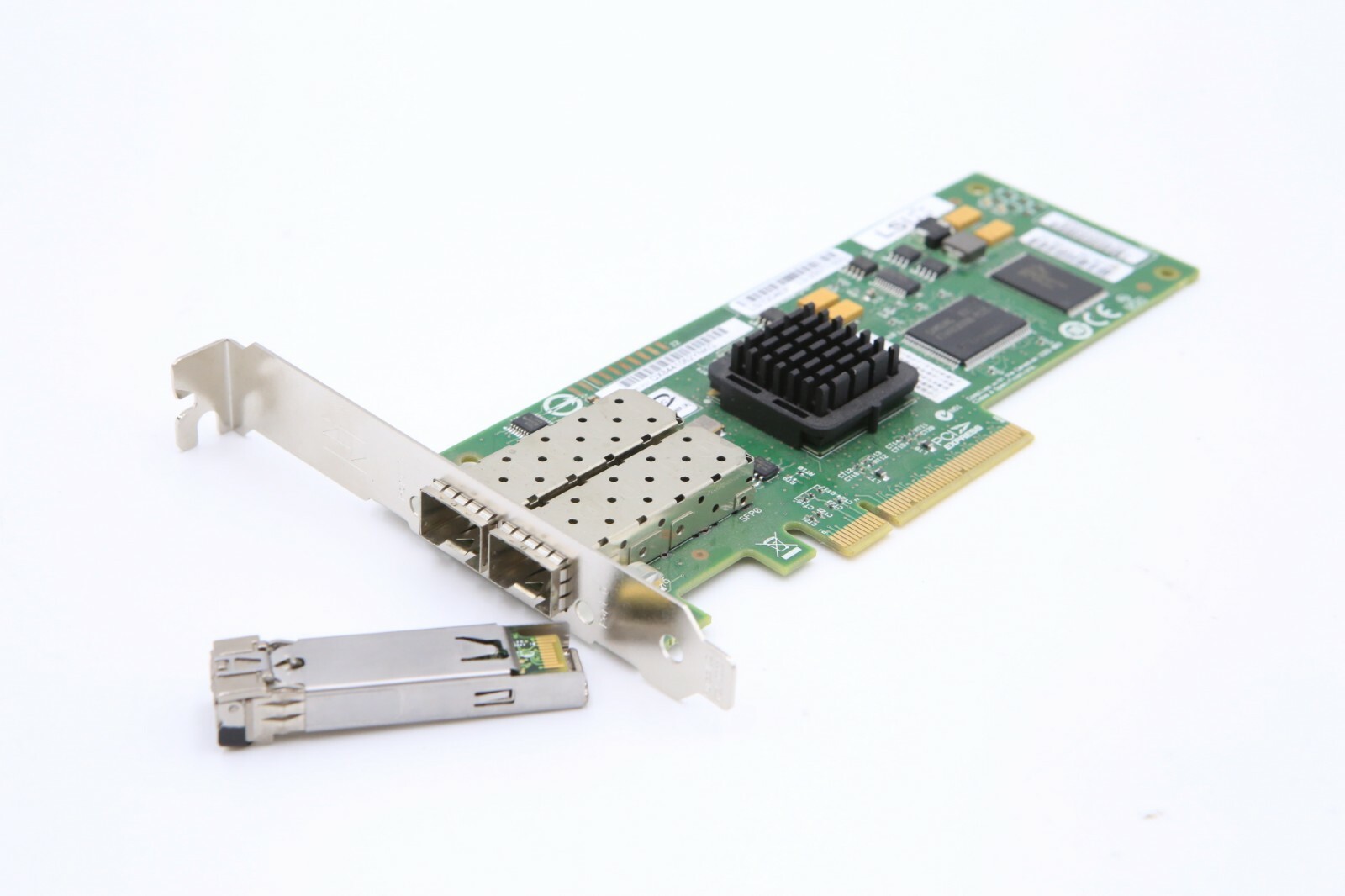 LSI LSI7204EP L3-25077-00E Dual Port 4GB FC HBA Controller Card w/ 1x SFP A11a