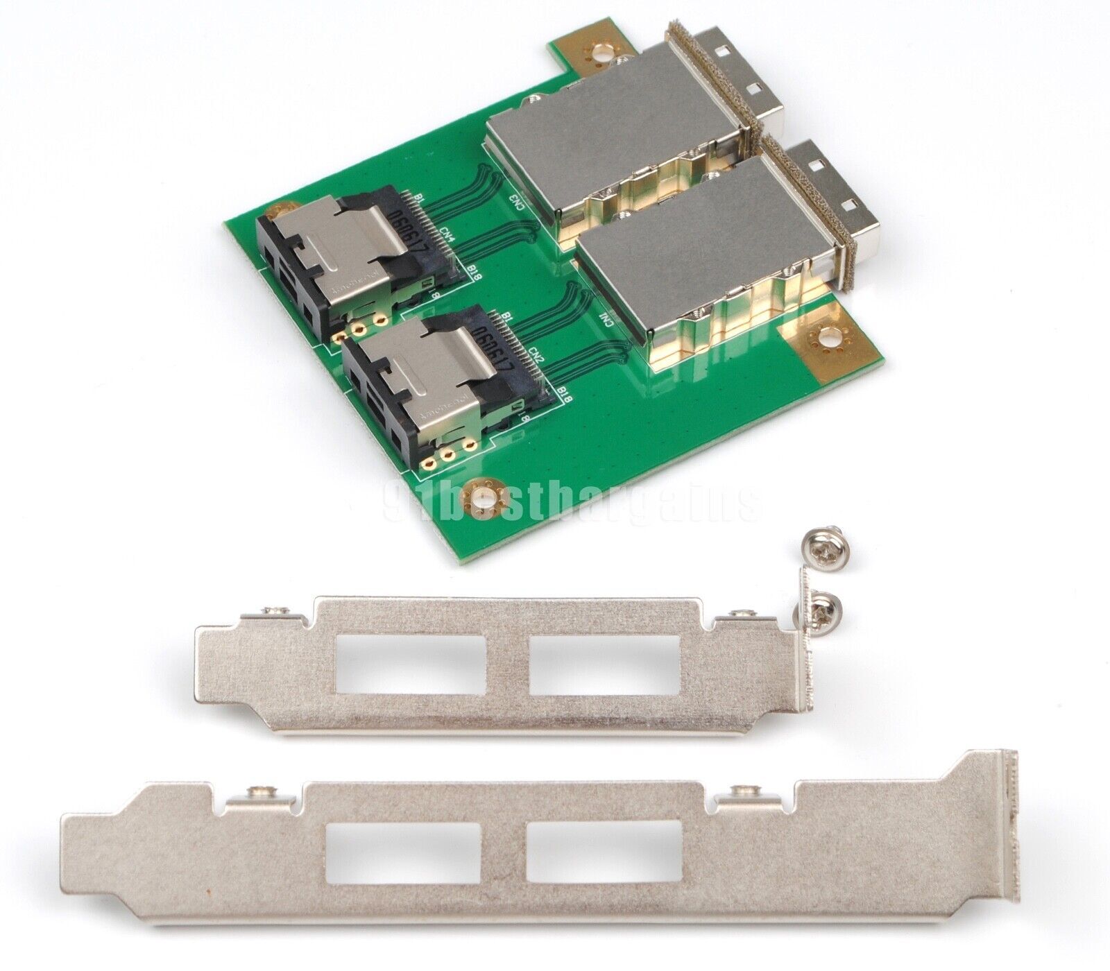 2 port SFF-8088 Mini SAS to 36P External 8087 PCI Adapter with Profile Bracket