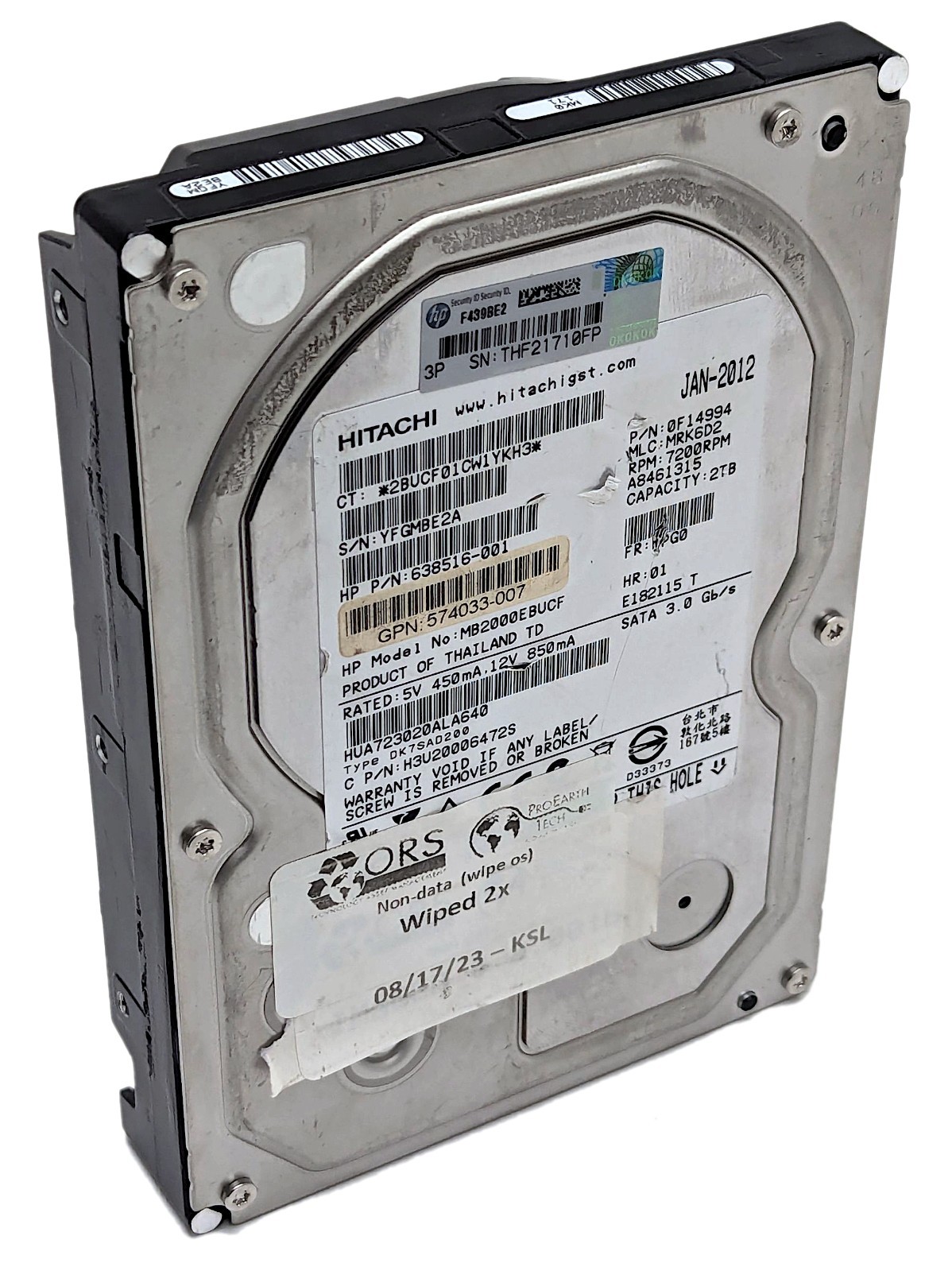 Hitachi Ultrastar 2TB SATA II 7200RPM 3.5" Enterprise Hard Drive HUA723020ALA640