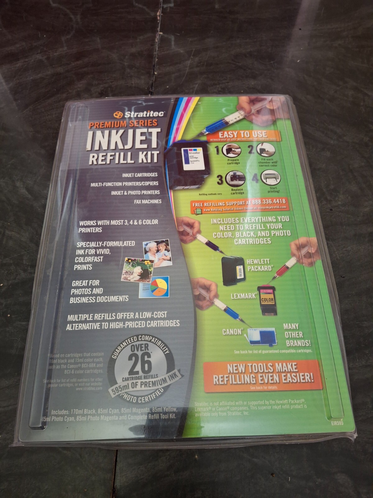Stratitec Premium Series Inkjet Refill Kit for Ink Cartridges HP Lexmark Epson