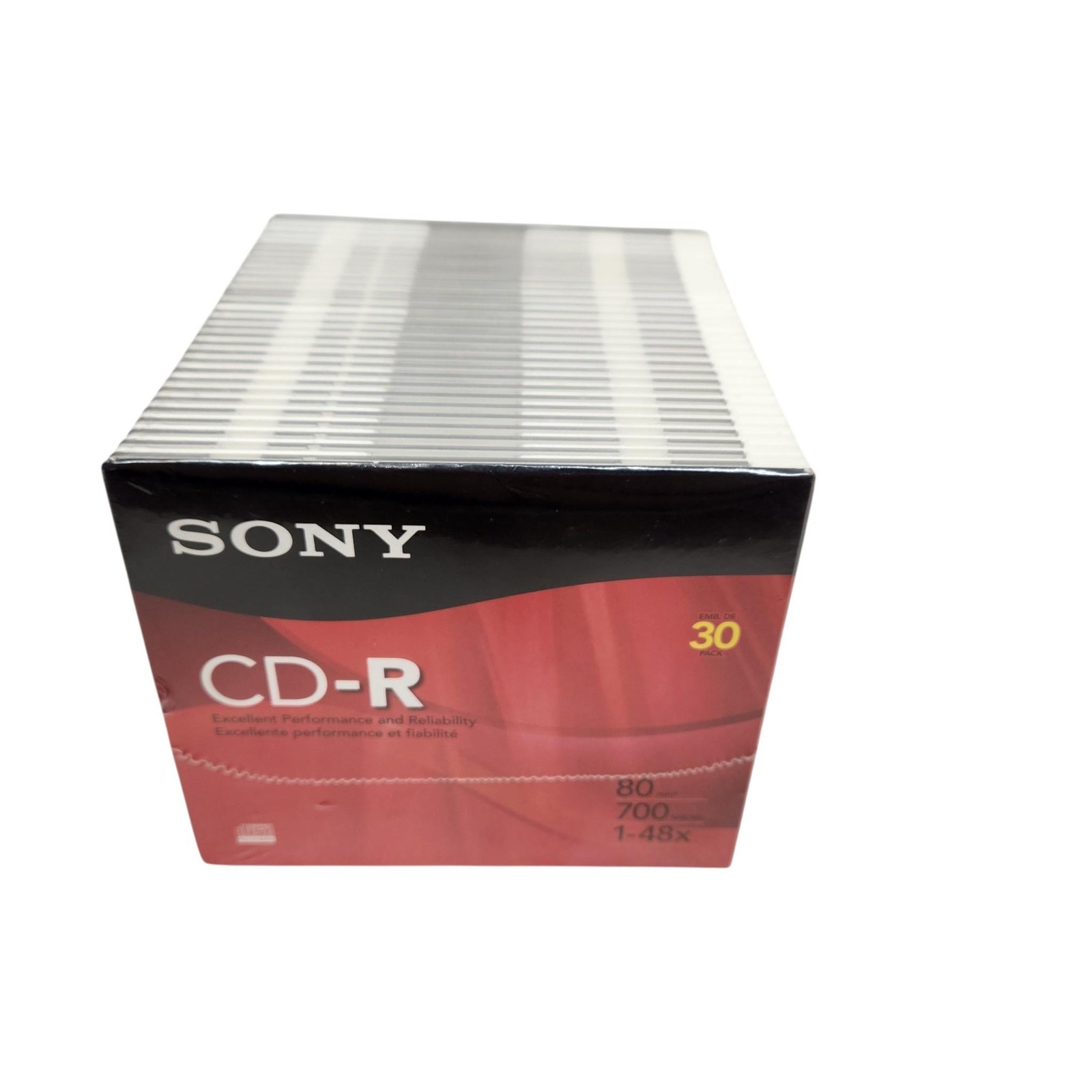 Sony CD-R 30 Pack 700MB 80min 48x Recordable Blank Discs New Sealed Jewel Case