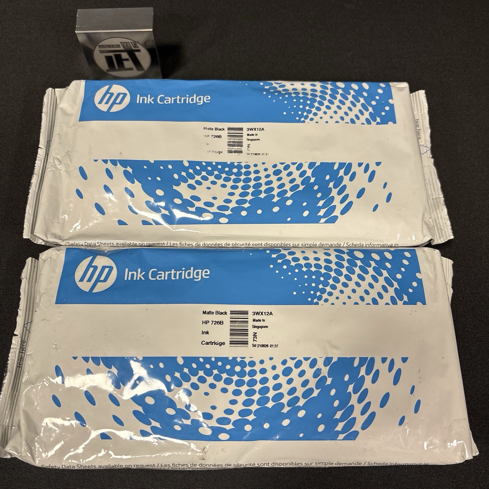 HP 726B Genuine Ink Cartridge Matte Black Brand New Unused Lot of 2 Expired