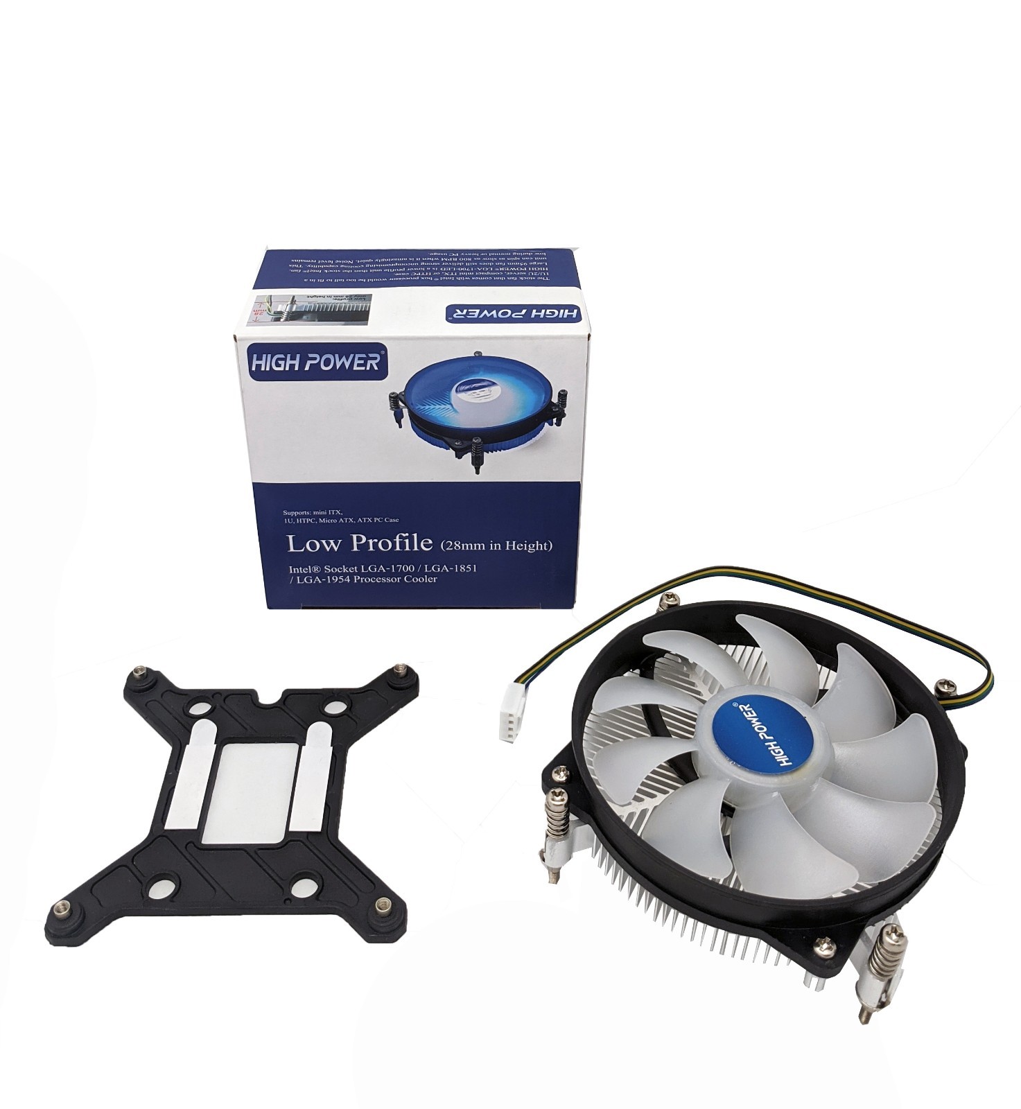 HIGH POWER® LGA-1700-LED Low Profile 28mm-Height Intel Socket 1700 CPU Cooler