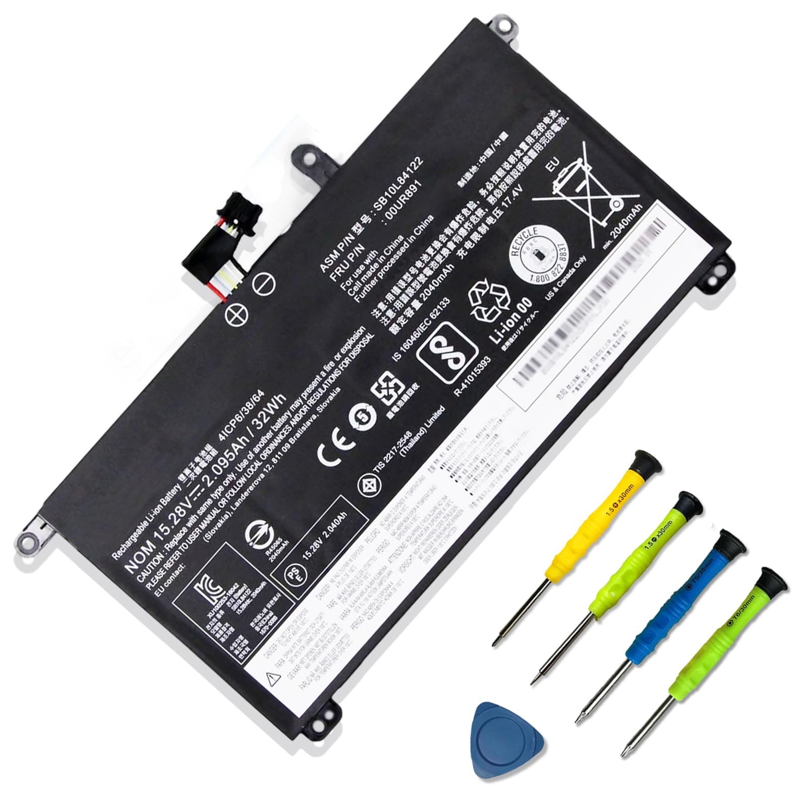 Battery Replacement for Lenovo ThinkPad T570 T580 P51S P52S 32Wh 2095mAh Interna