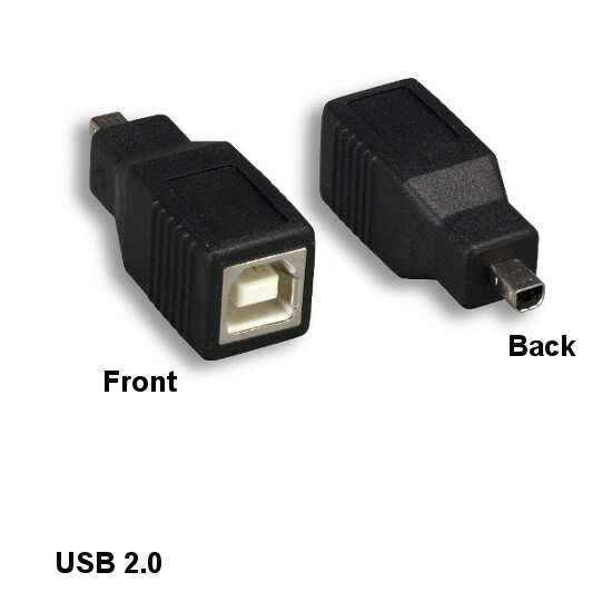 LOT 10pcs USB 2.0 Type B Female to Mini B 4Pin Male Adapter for Cam PDA MP3 HDD