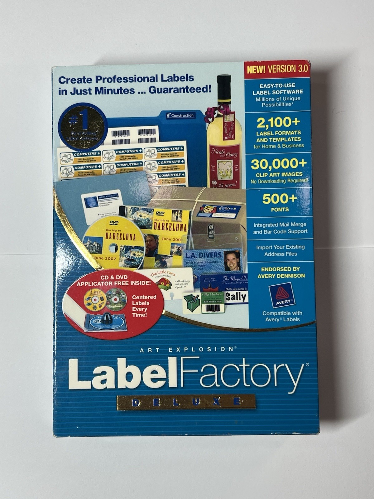 Nova Development Art Explosion Label Factory Deluxe 3.0 - Win 98/NT/2000/Me/XP