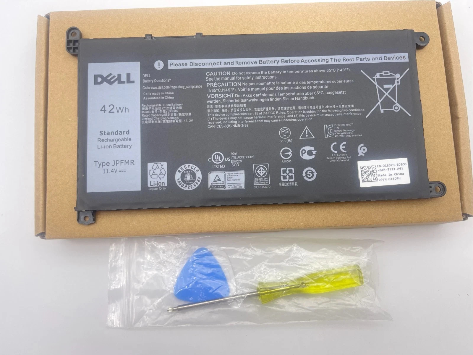 Genuine JPFMR NEW Battery for Dell Chromebook 3100 3400 2-in-1 5488 5493 5593