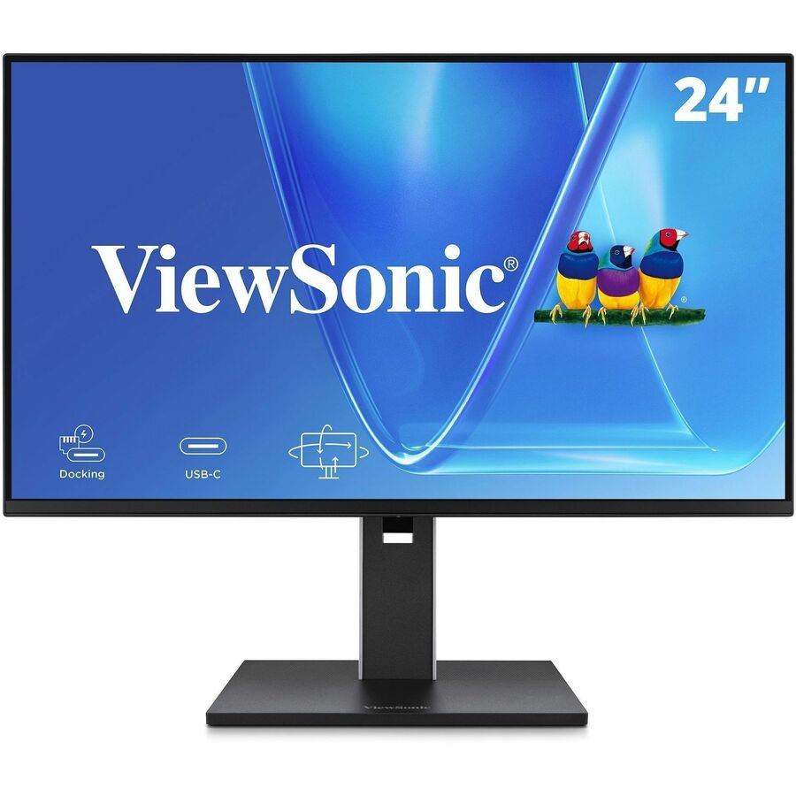 ViewSonic VG2458 24 Inch 1080p Docking Monitor, IPS Display with 100W USB-C for