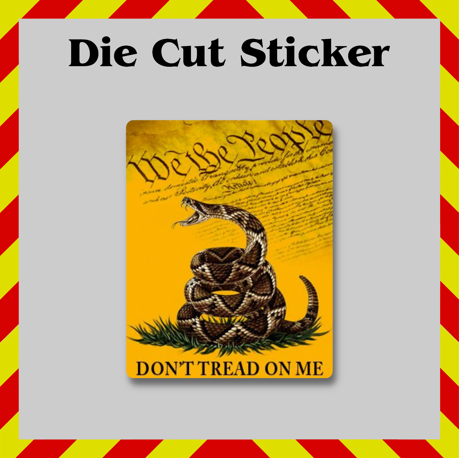 Don't Tread On Me, We the People, Waterproof Sticker Decal for Laptops