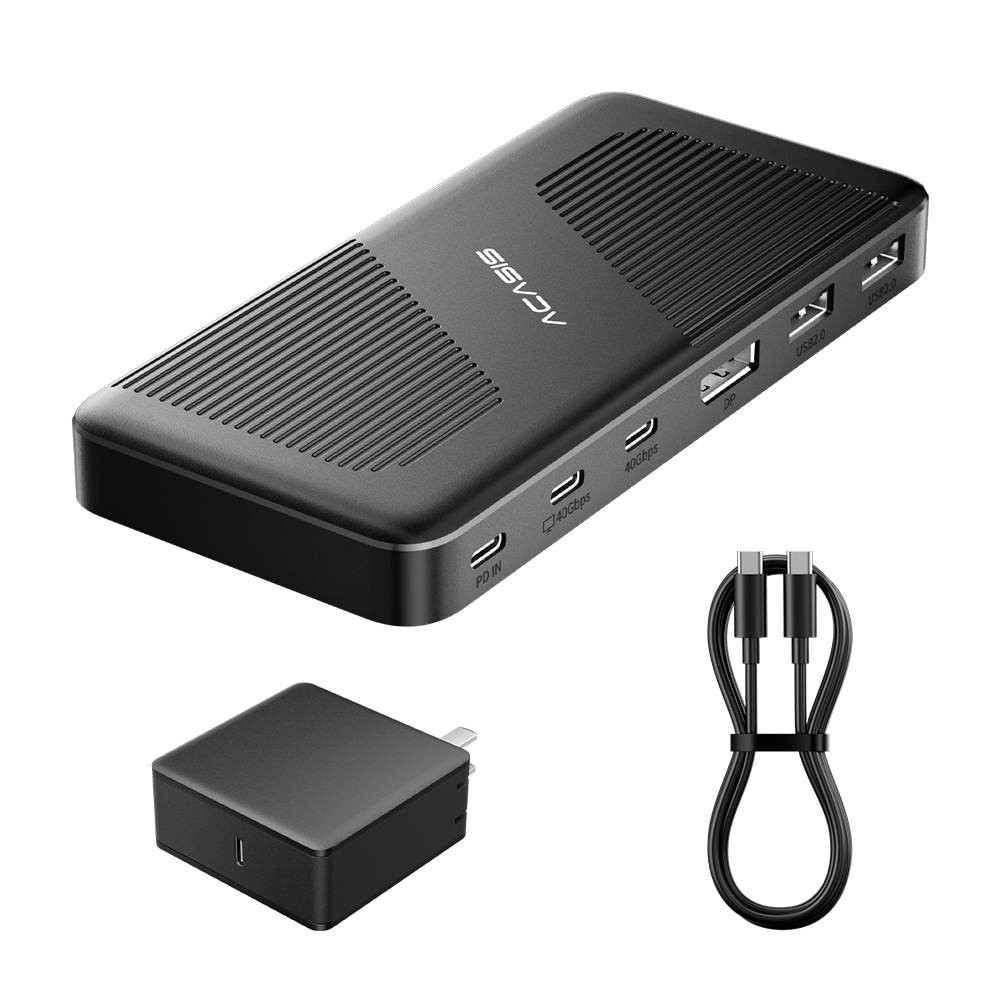 ACASIS USB-C Docking Station 40Gbps 8K MST Dual Display PD60W USB Hub